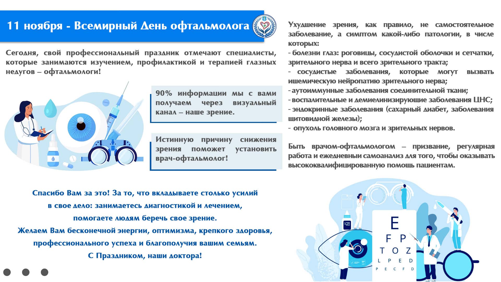 11 ноября - Всемирный День офтальмолога