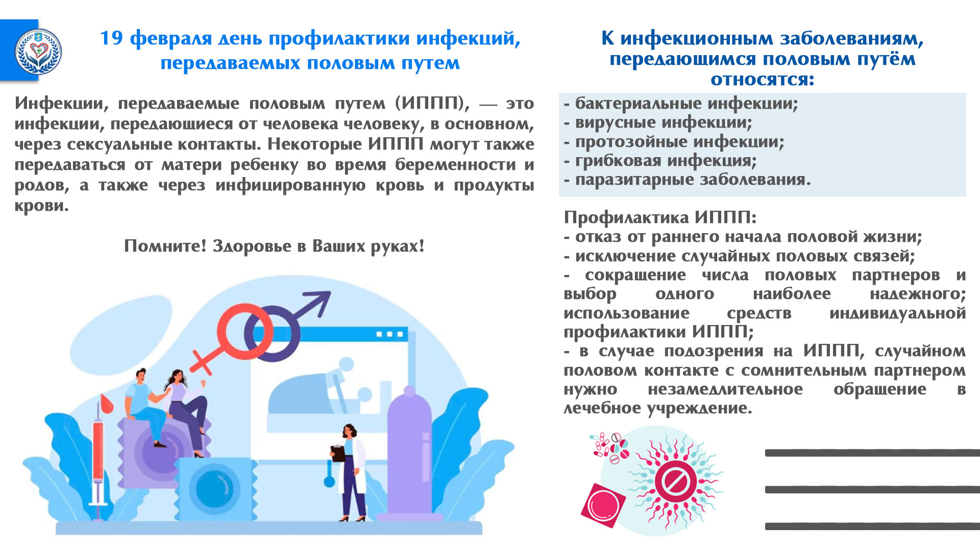 19 февраля день профилактики инфекций, передаваемых половым путем (ИППП)