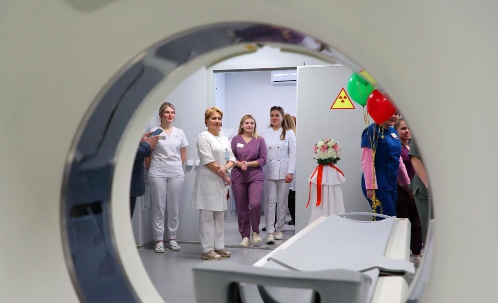 «В Щучинской центральной районной больнице торжественно открыли кабинет компьютерной томографии»