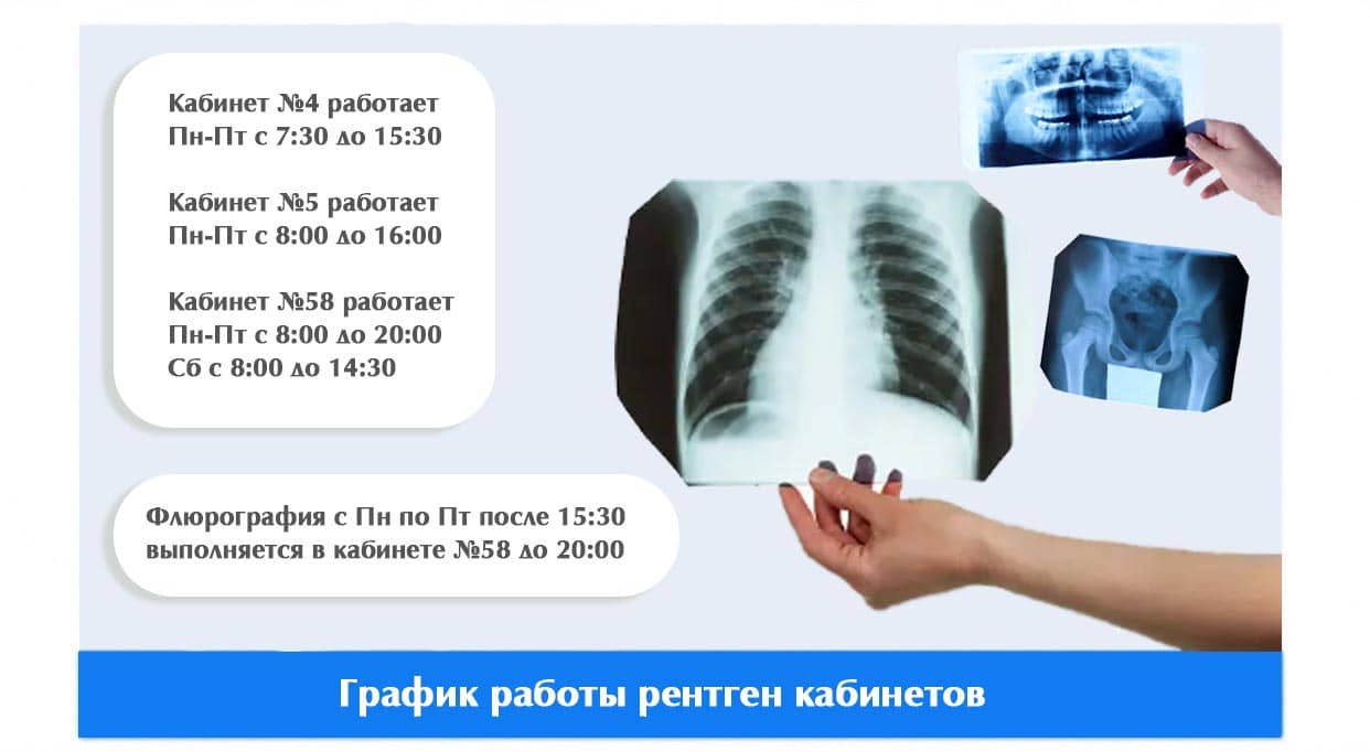 График работы рентген кабинетов