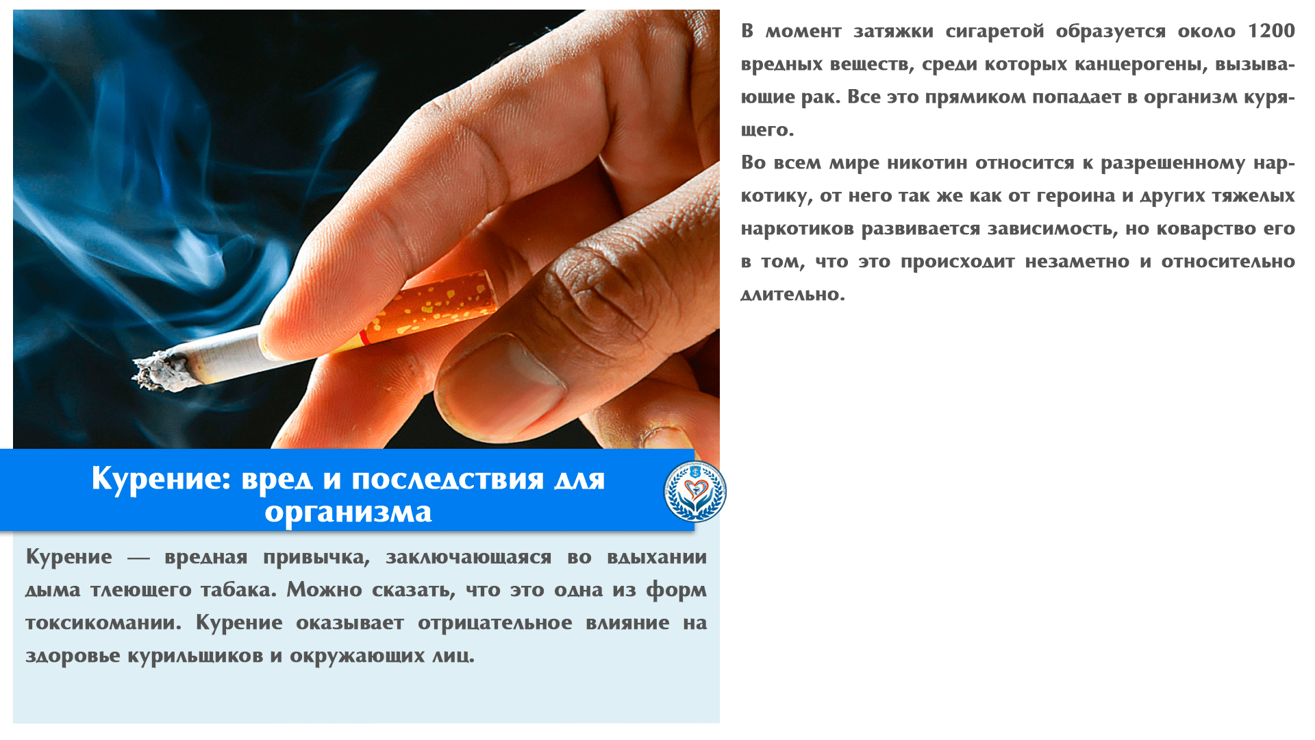 Курение: вред и последствия для организма